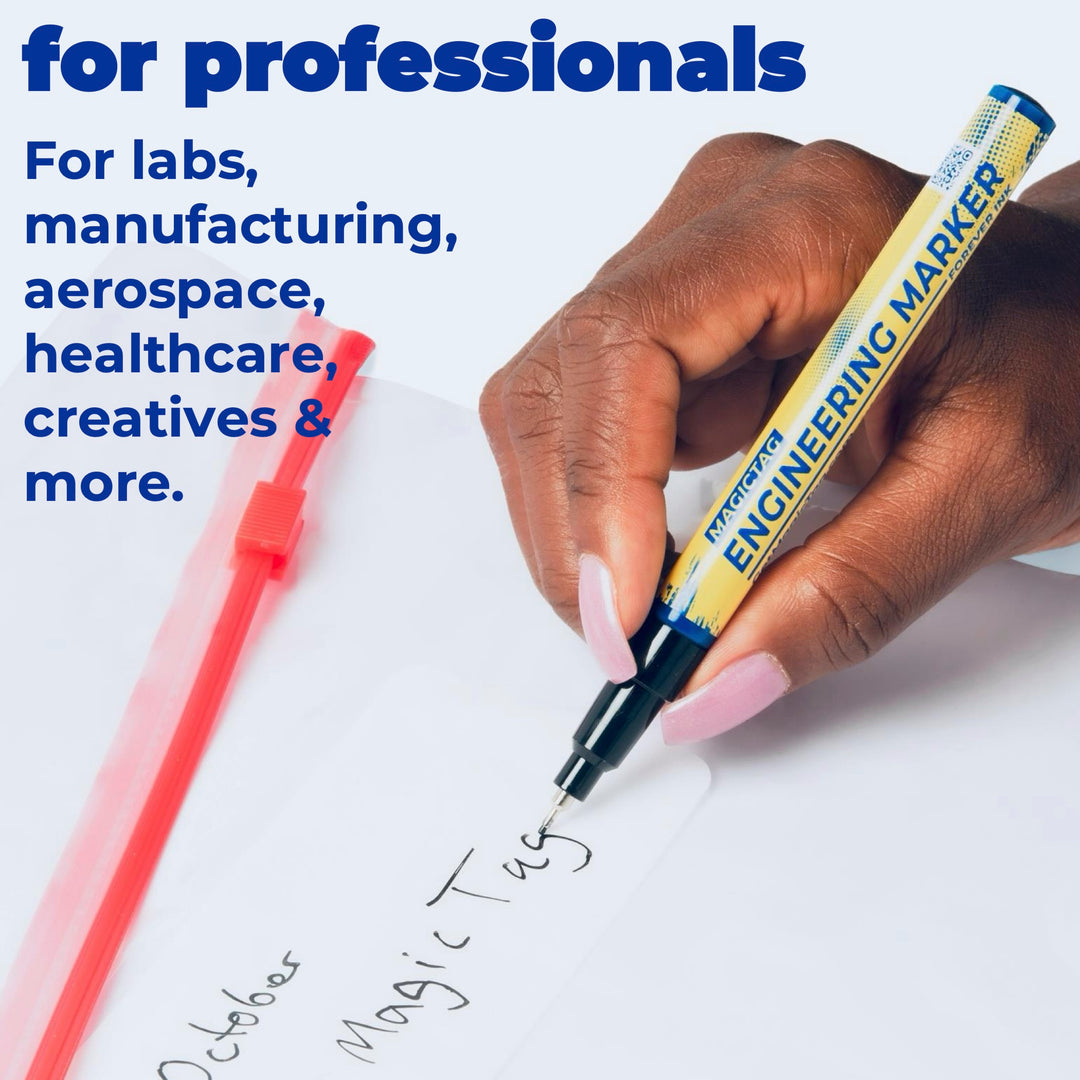 Alcohol, Solvent Proof Markers | Laboratory, Industrial, & Hospital Use | Extra Fine Point | 3 Per Pack: 1 Red & 2 Black